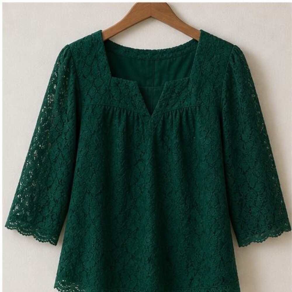 Emerald Ruffle Blouse